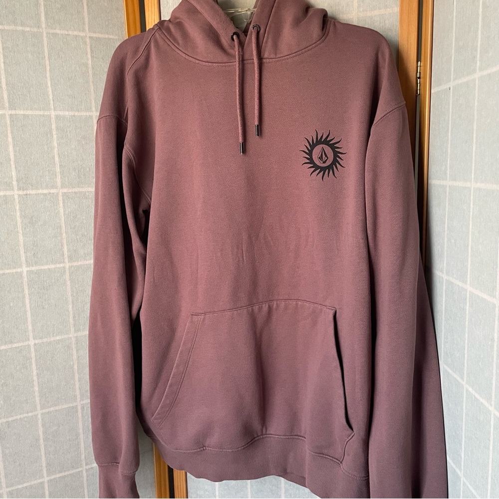 Volcom Stone Mauve Hoodie with Sun Emblem, XL‎